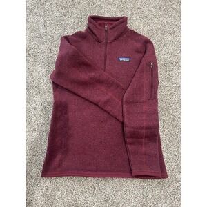 Patagonia Better Sweater Quarter Zip‎ Pullover Burgundy Fleece Women's XS